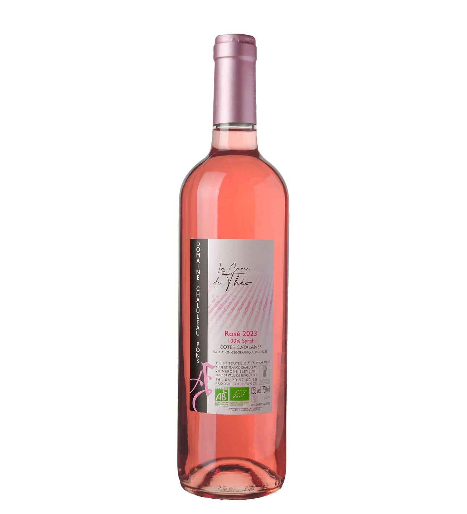 IGP Côtes Catalanes Rosé 100% Syrah « Cuvée de Théo » - Domaine Chaluleau Pons